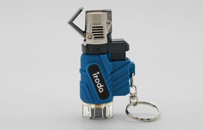 AT-2057 Micro butane jet lighter perfect for outdoors and adventures from Pro-Iroda with keychain