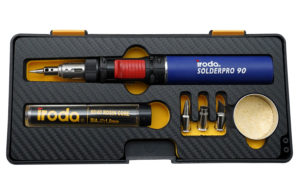 SOLDERPRO 90K Professional Butane Soldering Iron Kit with 3 additional soldering tips from Pro-Iroda