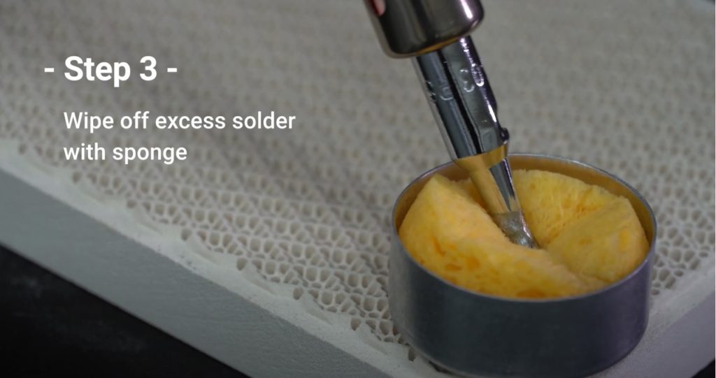 Step 3 on how to Clean & Maintain Your Soldering Iron Tip