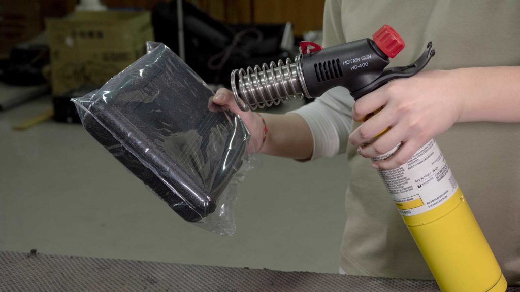Using HG-400W Butane Heat Gun from Pro-Iroda to do shrink wrapping