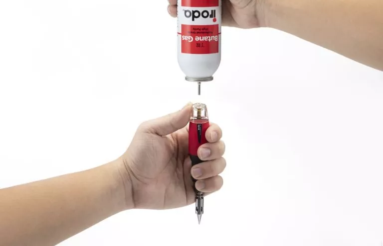 How to add Butane Gas into Pro-Iroda's SOLDERPRO 50 Professional Pocket size Butane Soldering Iron Filling Valve