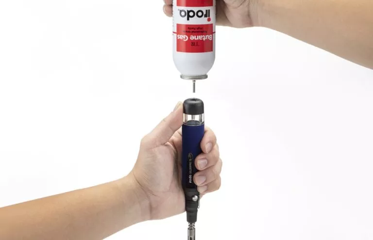 How to add Butane Gas into Pro-Iroda's SOLDERPRO 70 Professional Compact Butane Soldering Iron Filling Valve