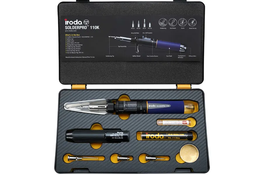 How do you use the Iroda SolderPro 110K gas soldering iron for jewelry enameling-05