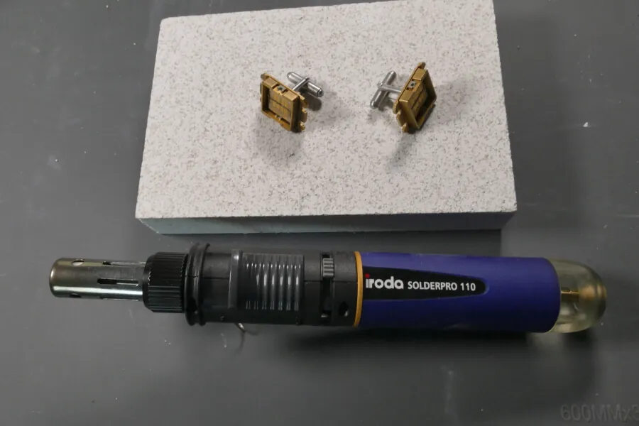 Gas soldering iron silver jewelry project | Iroda