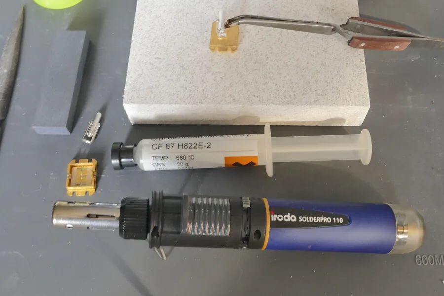 Gas soldering iron silver jewelry project | Iroda